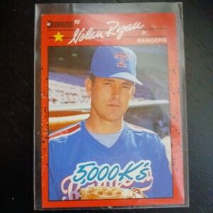 Nolan Ryan 1992 Donruss Rare Error Card #665 (King Of Kings On Back)